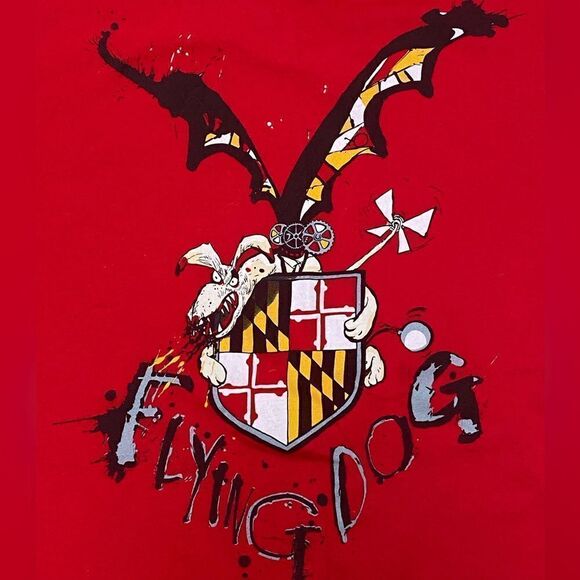 Flying Dog Women’s Unisex Red Graphic Shirt Sz L - Picture 4 of 7